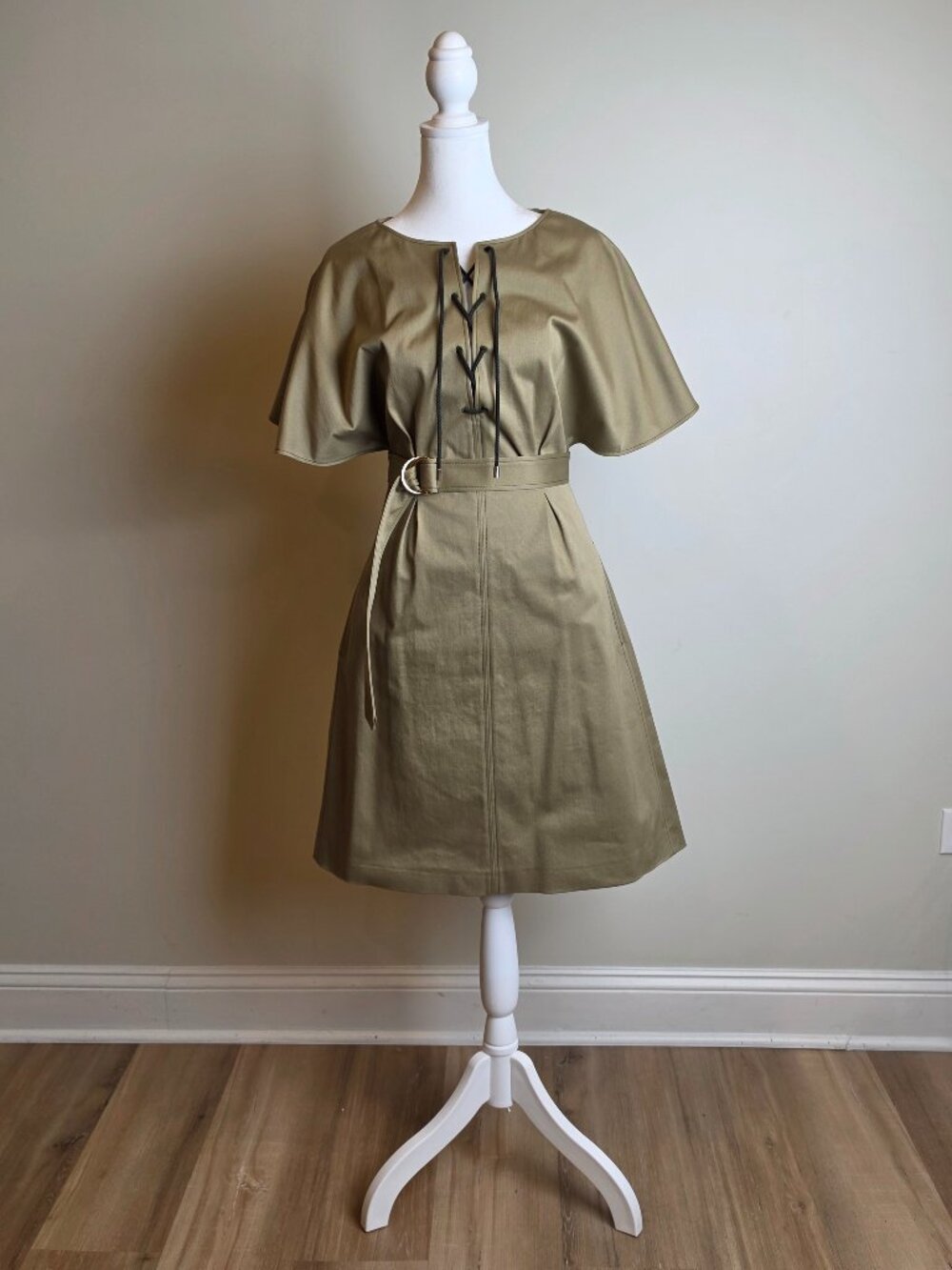 Vanessa Seward Lace-Up Mini Dress - size 2
